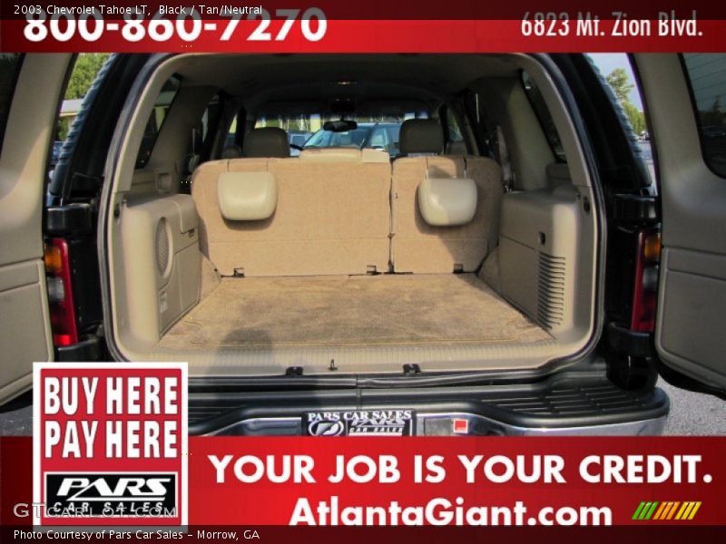 Black / Tan/Neutral 2003 Chevrolet Tahoe LT