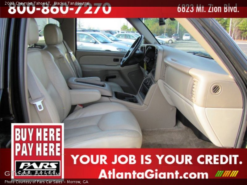 Black / Tan/Neutral 2003 Chevrolet Tahoe LT