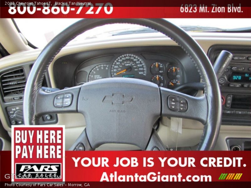 Black / Tan/Neutral 2003 Chevrolet Tahoe LT