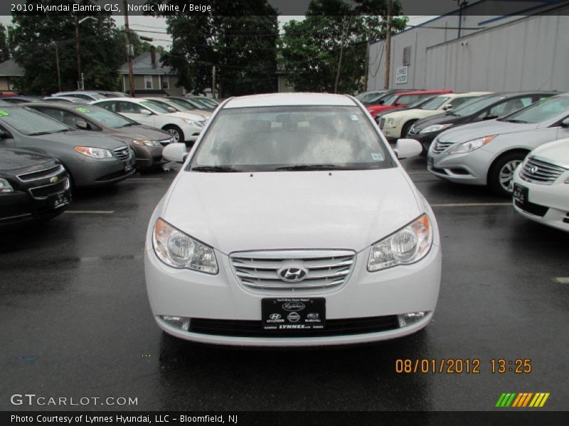 Nordic White / Beige 2010 Hyundai Elantra GLS