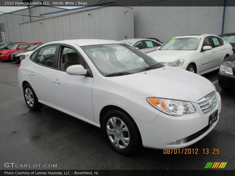 Nordic White / Beige 2010 Hyundai Elantra GLS
