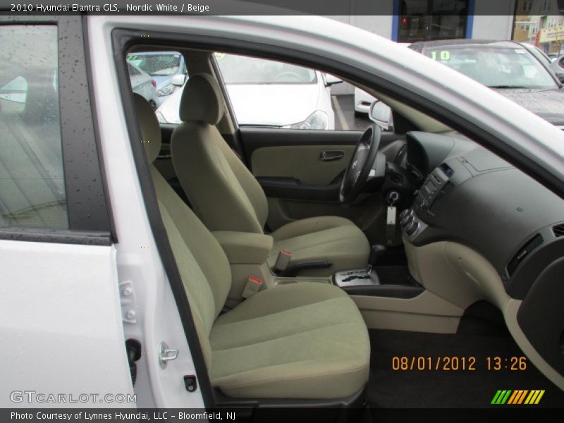 Nordic White / Beige 2010 Hyundai Elantra GLS