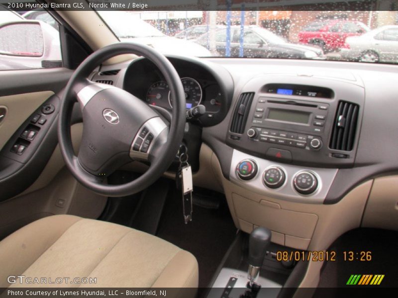 Nordic White / Beige 2010 Hyundai Elantra GLS