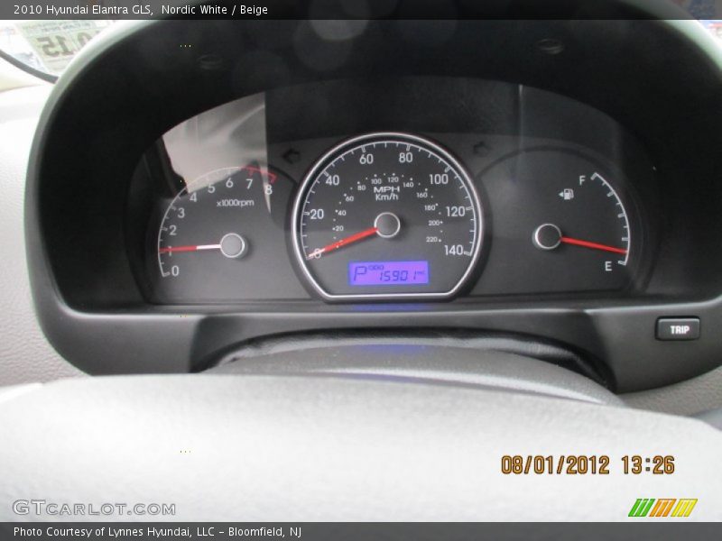 Nordic White / Beige 2010 Hyundai Elantra GLS