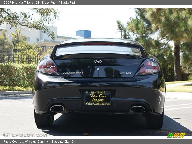 Black Pearl / Black/Red 2007 Hyundai Tiburon SE