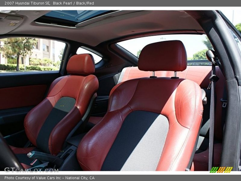 Black Pearl / Black/Red 2007 Hyundai Tiburon SE