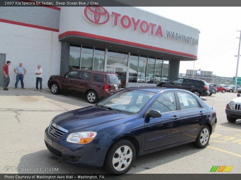 Deep Ocean Blue / Gray 2007 Kia Spectra EX Sedan