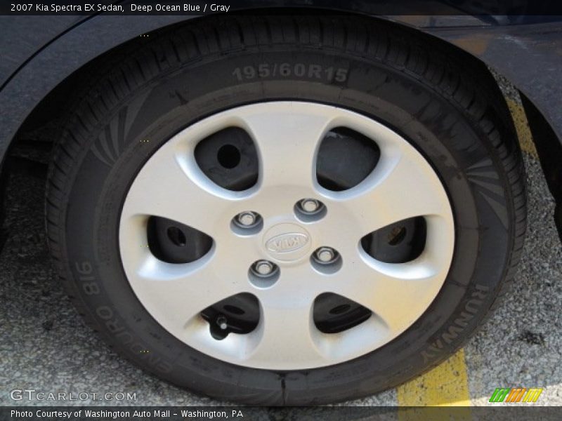 Deep Ocean Blue / Gray 2007 Kia Spectra EX Sedan