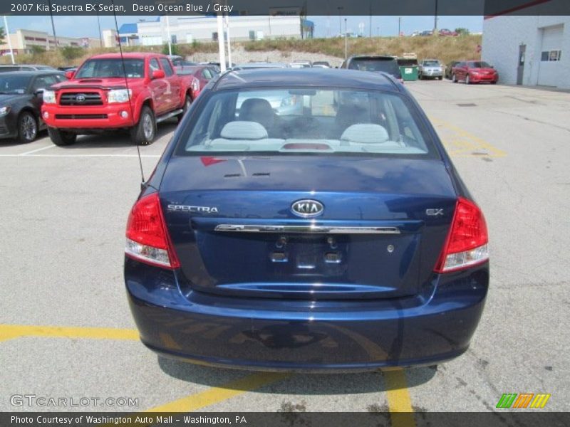 Deep Ocean Blue / Gray 2007 Kia Spectra EX Sedan