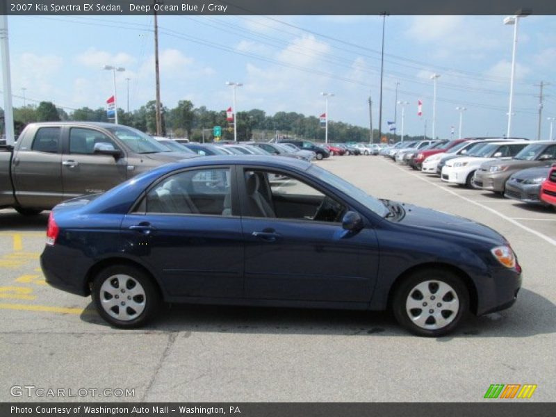 Deep Ocean Blue / Gray 2007 Kia Spectra EX Sedan