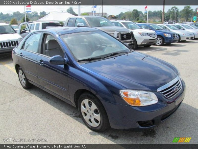 Deep Ocean Blue / Gray 2007 Kia Spectra EX Sedan