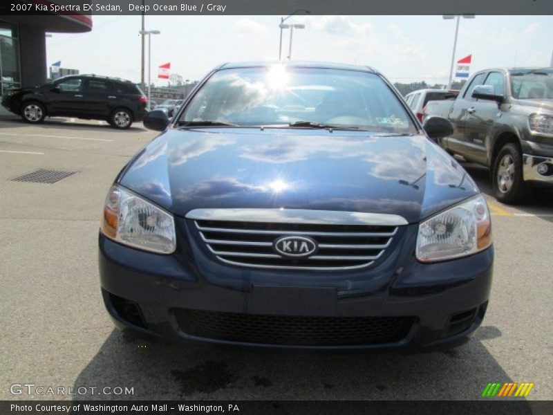Deep Ocean Blue / Gray 2007 Kia Spectra EX Sedan