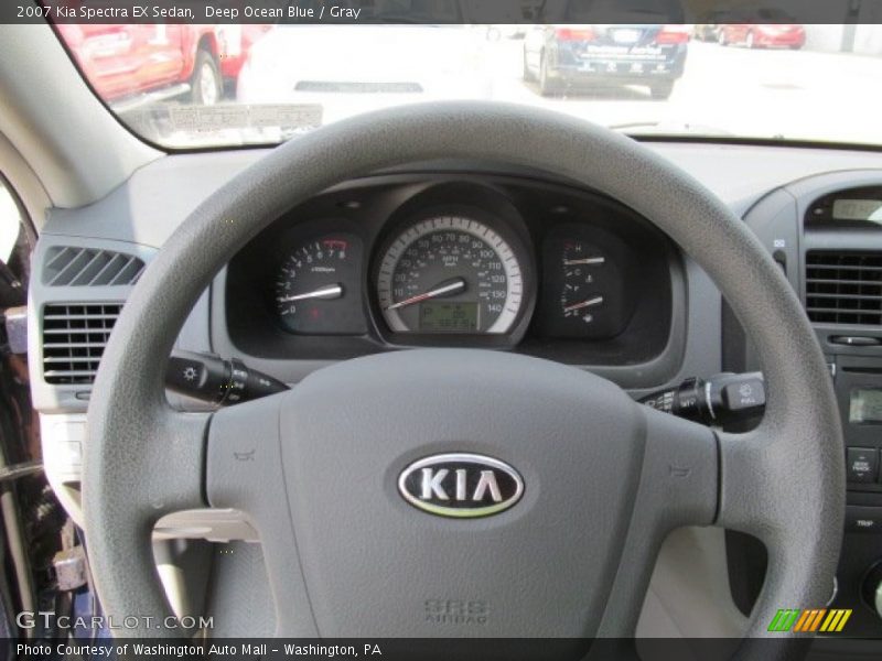 Deep Ocean Blue / Gray 2007 Kia Spectra EX Sedan