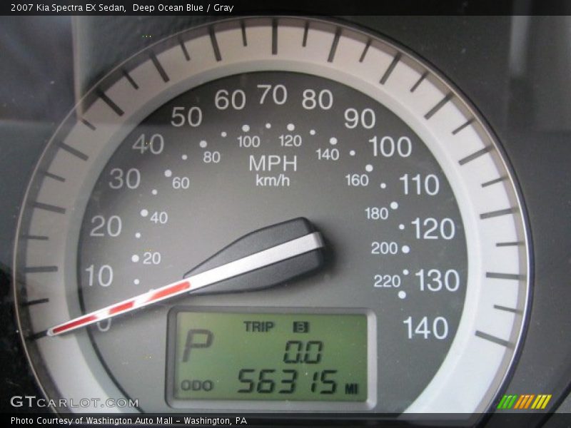 Deep Ocean Blue / Gray 2007 Kia Spectra EX Sedan