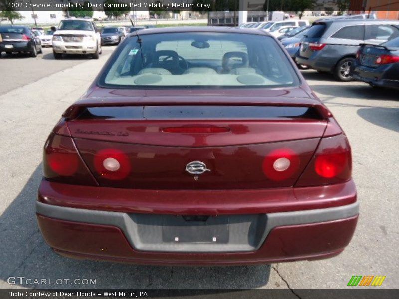 Dark Carmine Red Metallic / Medium Gray 2002 Chevrolet Impala LS