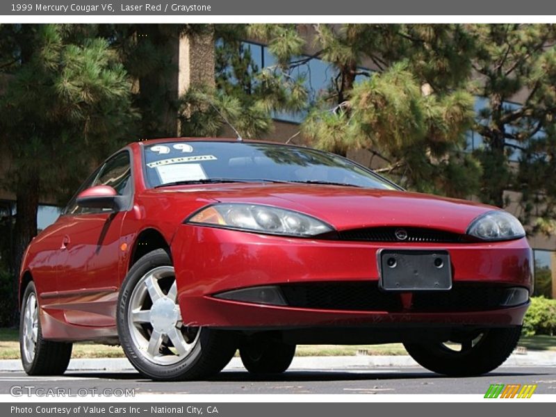 Laser Red / Graystone 1999 Mercury Cougar V6