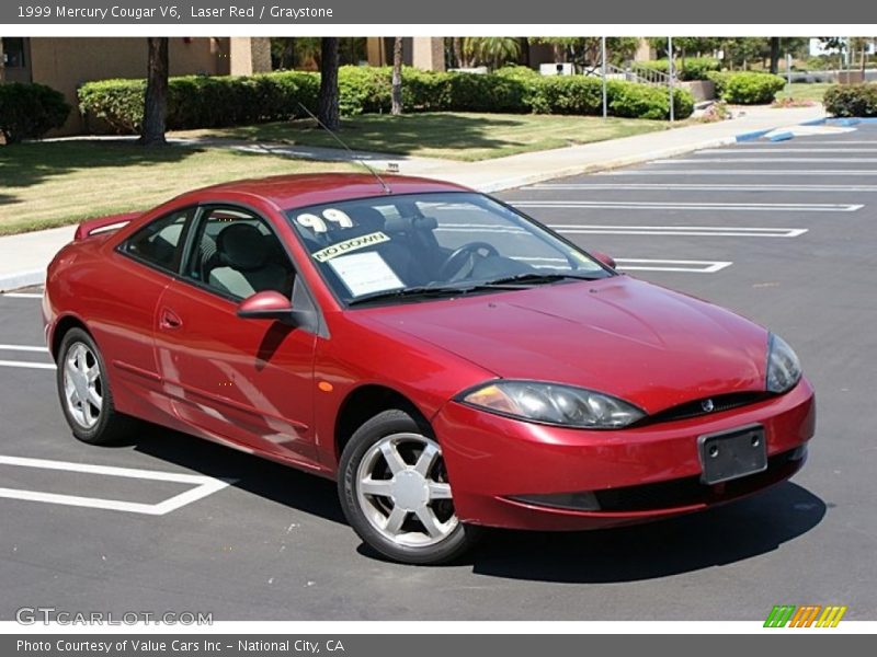 Laser Red / Graystone 1999 Mercury Cougar V6
