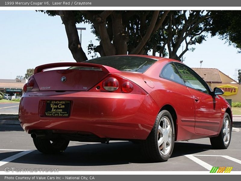 Laser Red / Graystone 1999 Mercury Cougar V6