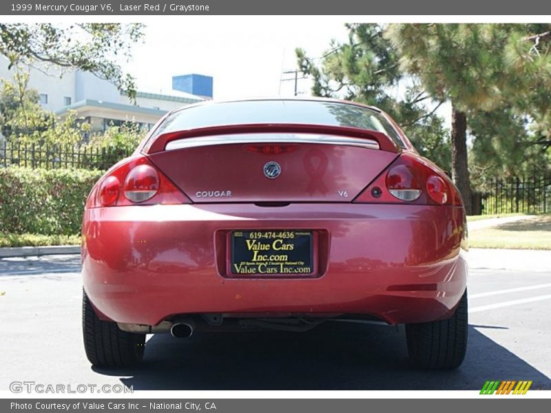 Laser Red / Graystone 1999 Mercury Cougar V6