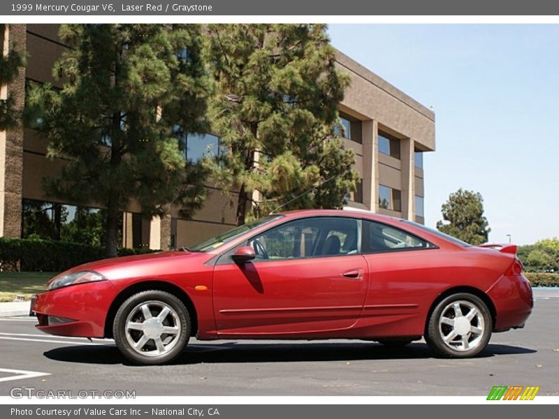 Laser Red / Graystone 1999 Mercury Cougar V6