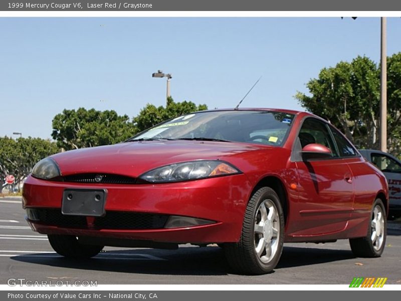 Laser Red / Graystone 1999 Mercury Cougar V6