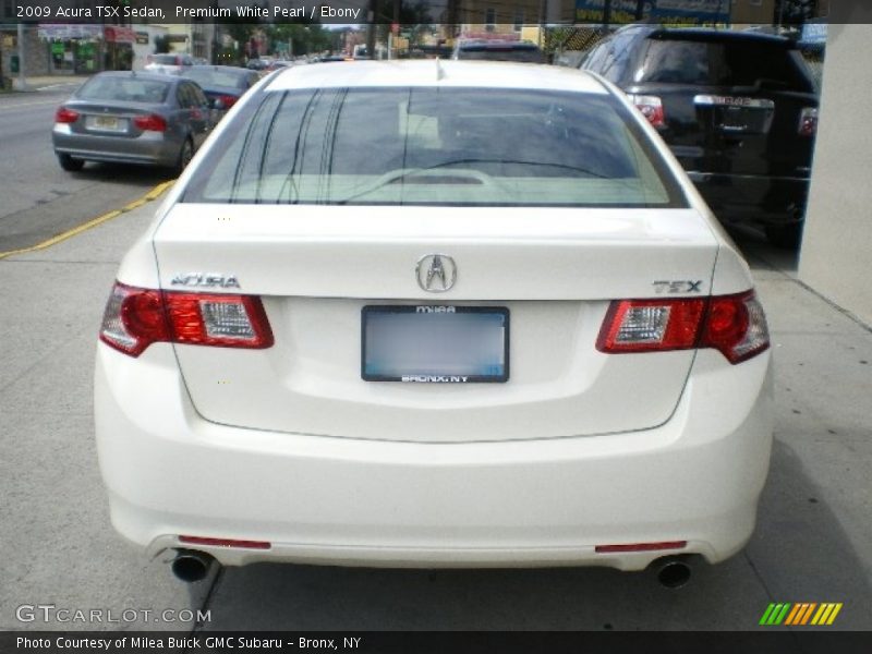 Premium White Pearl / Ebony 2009 Acura TSX Sedan