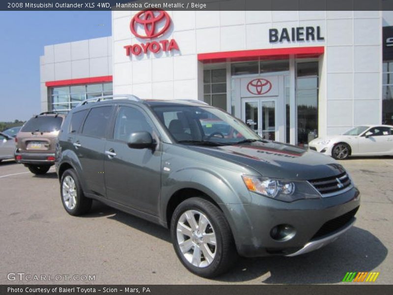 Manitoba Green Metallic / Beige 2008 Mitsubishi Outlander XLS 4WD