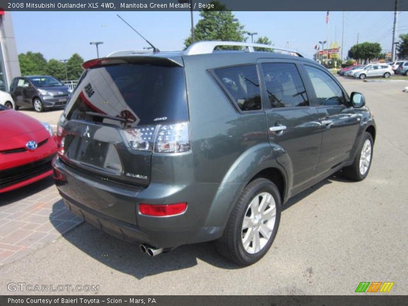 Manitoba Green Metallic / Beige 2008 Mitsubishi Outlander XLS 4WD