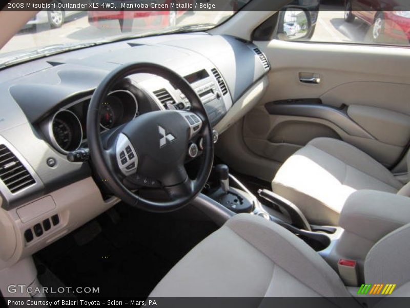Manitoba Green Metallic / Beige 2008 Mitsubishi Outlander XLS 4WD