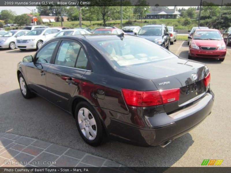 Willow Gray / Camel 2009 Hyundai Sonata GLS V6