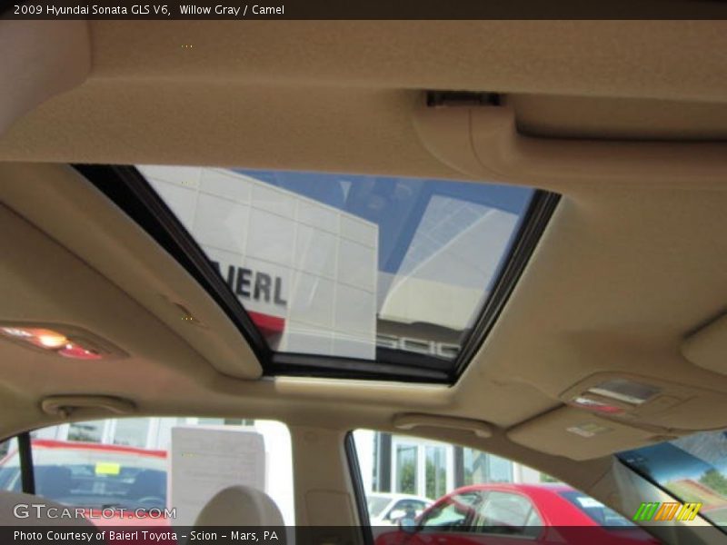 Willow Gray / Camel 2009 Hyundai Sonata GLS V6