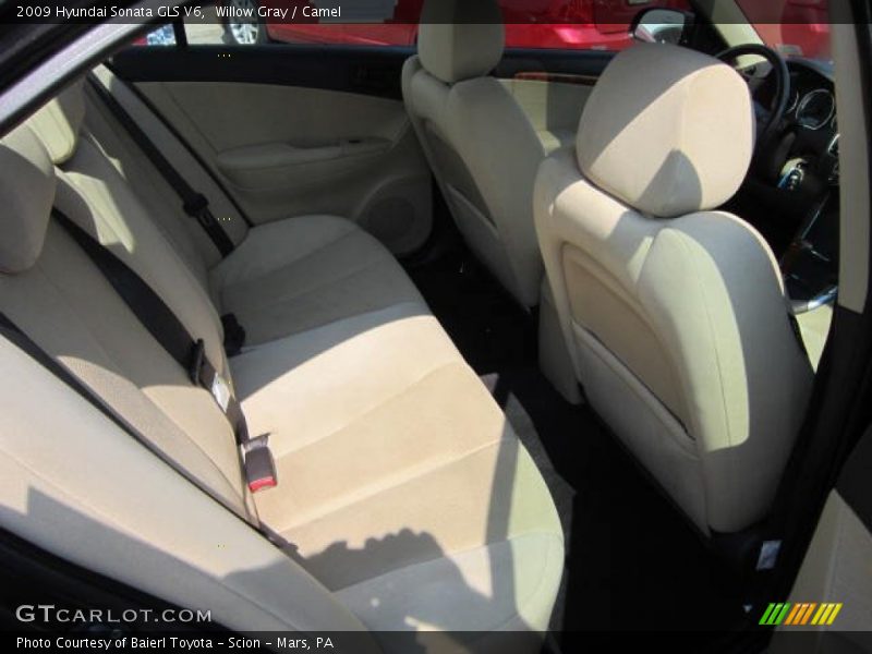 Willow Gray / Camel 2009 Hyundai Sonata GLS V6