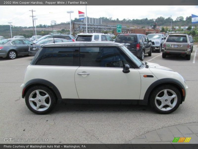 Pepper White / Panther Black 2002 Mini Cooper Hardtop