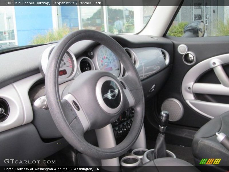 Pepper White / Panther Black 2002 Mini Cooper Hardtop