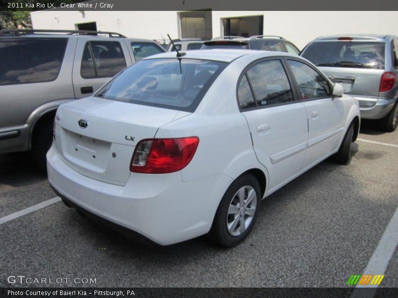 Clear White / Gray 2011 Kia Rio LX