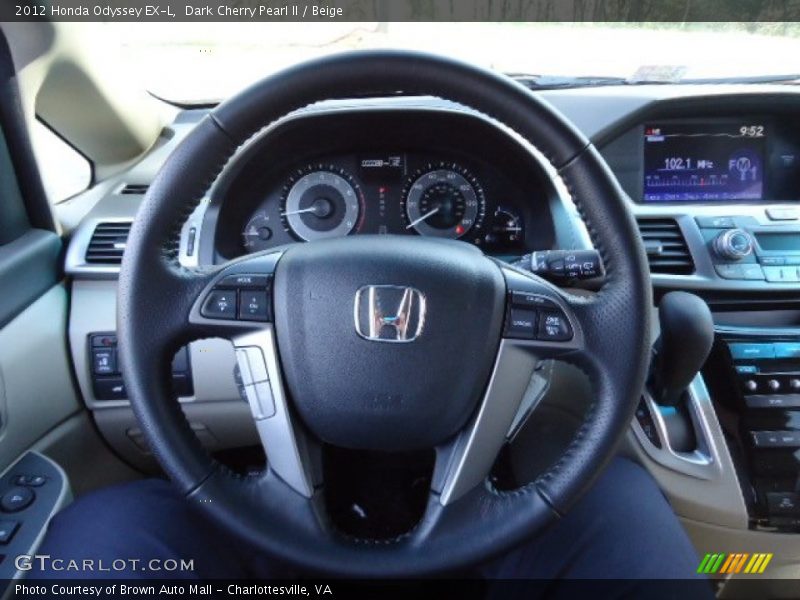 Dark Cherry Pearl II / Beige 2012 Honda Odyssey EX-L
