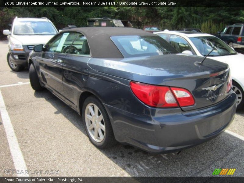 Modern Blue Pearl / Dark Slate Gray/Light Slate Gray 2008 Chrysler Sebring Limited Convertible