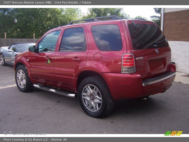 Vivid Red Metallic / Pebble 2007 Mercury Mariner Luxury 4WD