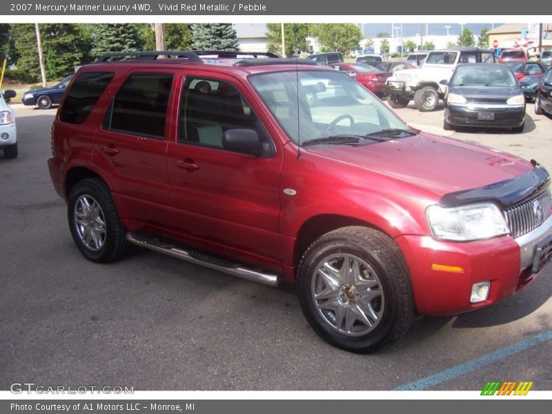 Vivid Red Metallic / Pebble 2007 Mercury Mariner Luxury 4WD