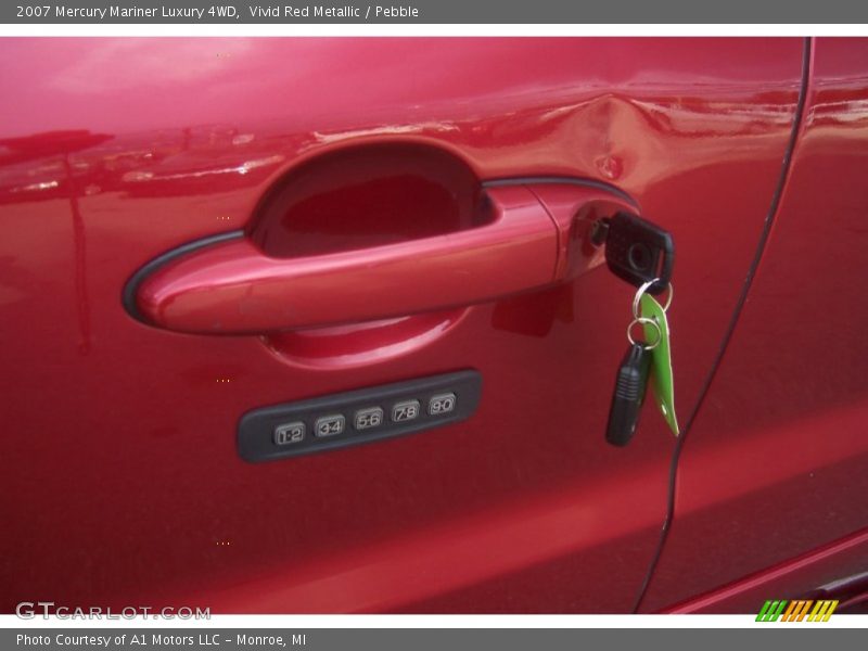 Vivid Red Metallic / Pebble 2007 Mercury Mariner Luxury 4WD