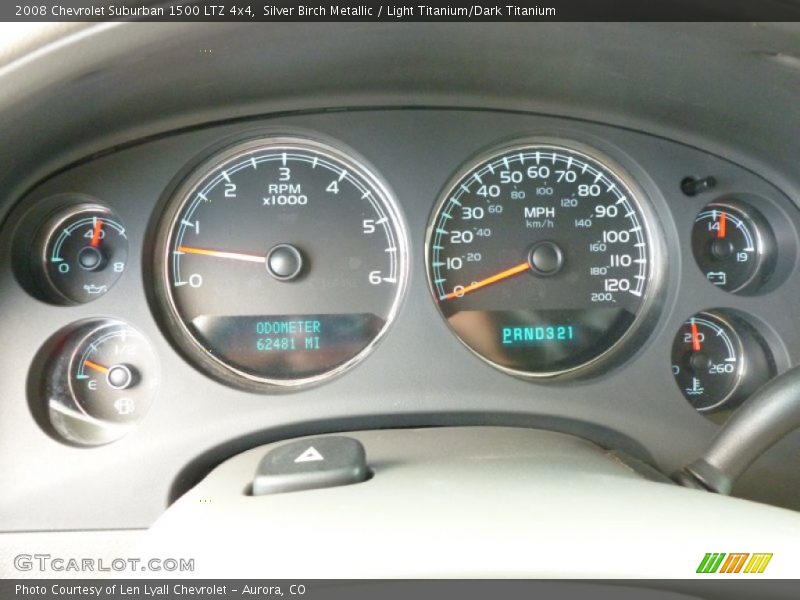 Silver Birch Metallic / Light Titanium/Dark Titanium 2008 Chevrolet Suburban 1500 LTZ 4x4
