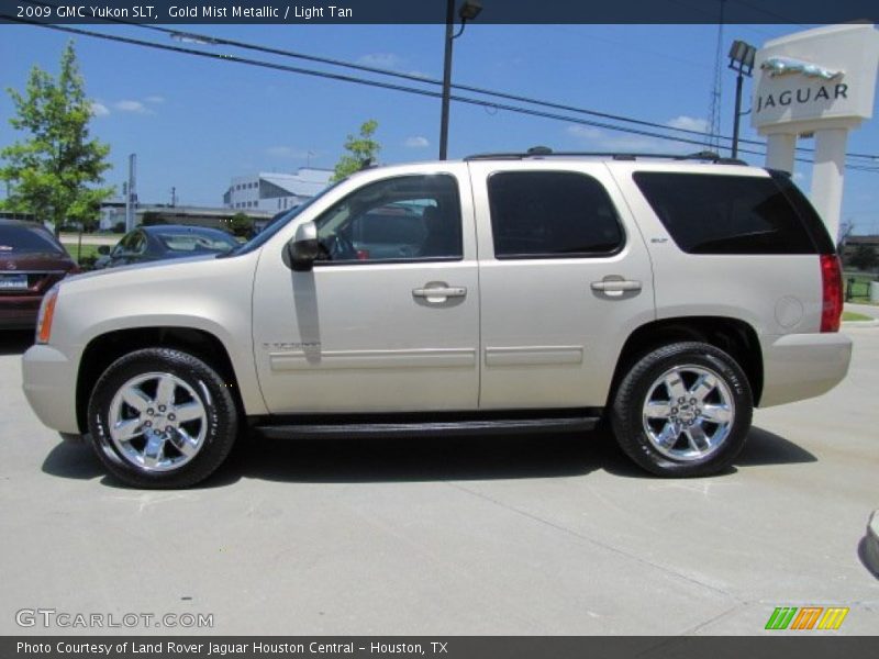 Gold Mist Metallic / Light Tan 2009 GMC Yukon SLT