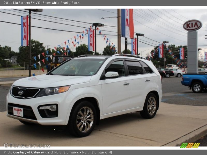 Snow White Pearl / Black 2011 Kia Sorento SX V6