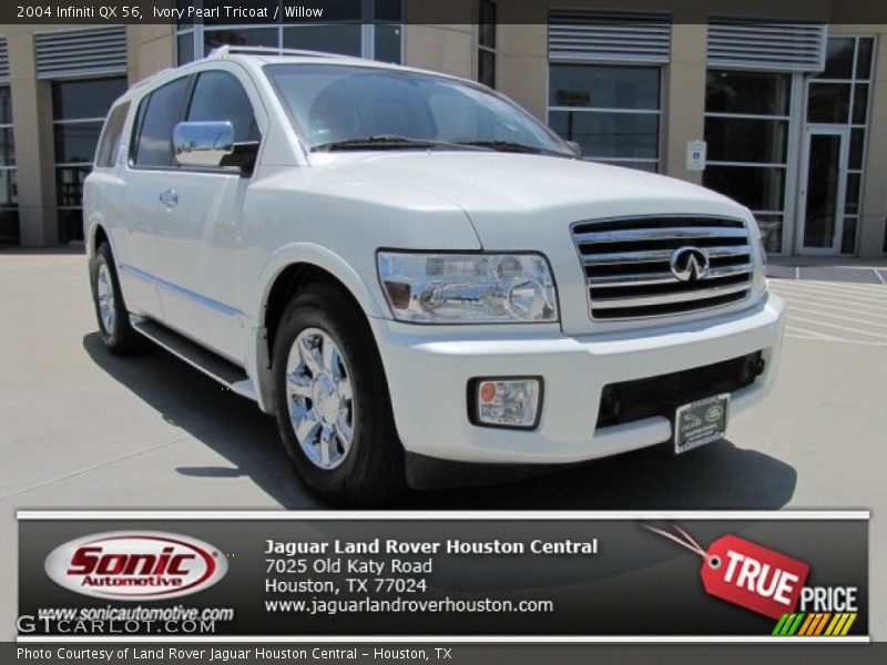 Ivory Pearl Tricoat / Willow 2004 Infiniti QX 56