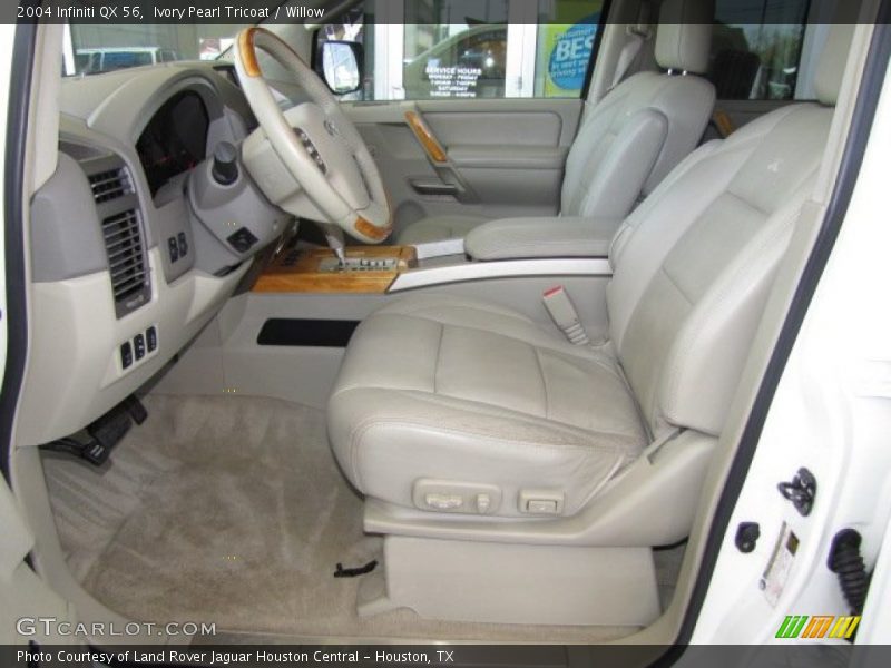 Ivory Pearl Tricoat / Willow 2004 Infiniti QX 56