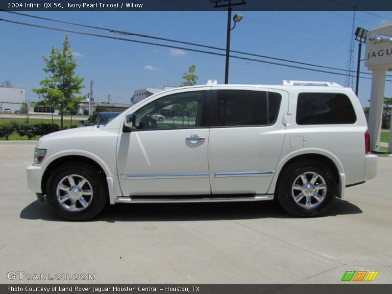 Ivory Pearl Tricoat / Willow 2004 Infiniti QX 56