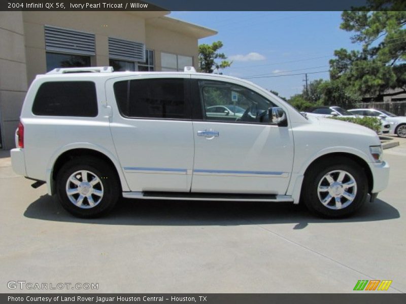 Ivory Pearl Tricoat / Willow 2004 Infiniti QX 56