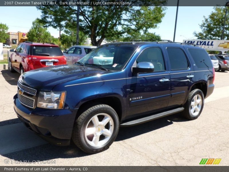 Dark Blue Metallic / Light Cashmere/Ebony 2007 Chevrolet Tahoe LTZ 4x4
