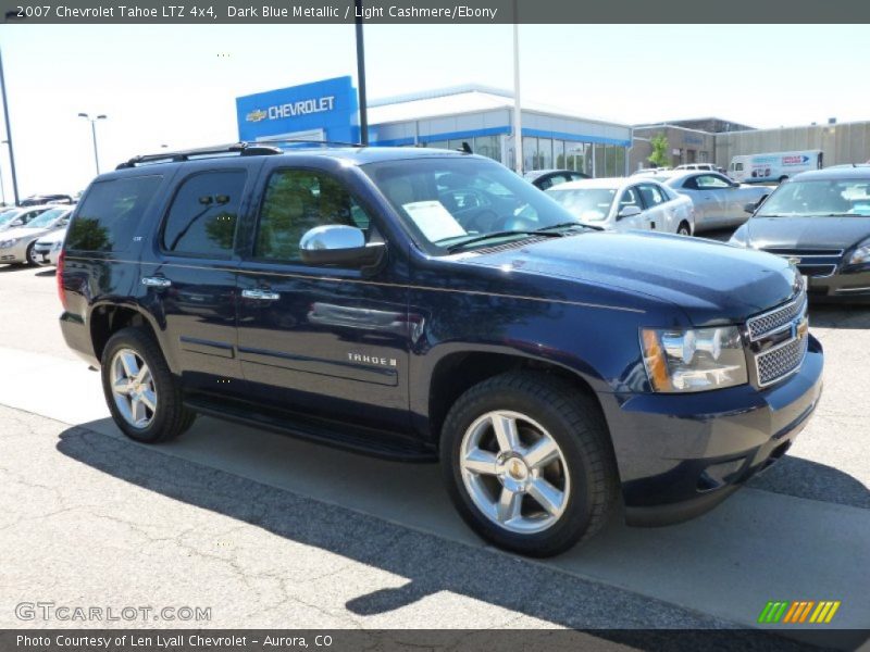 Dark Blue Metallic / Light Cashmere/Ebony 2007 Chevrolet Tahoe LTZ 4x4