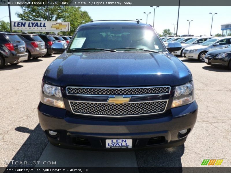 Dark Blue Metallic / Light Cashmere/Ebony 2007 Chevrolet Tahoe LTZ 4x4